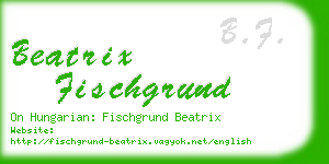 beatrix fischgrund business card